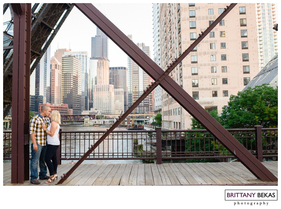 Chicago Kinzie Street Bridge Engagement // Brittany Bekas Photography // Chicago + Destination wedding + lifestyle photographer