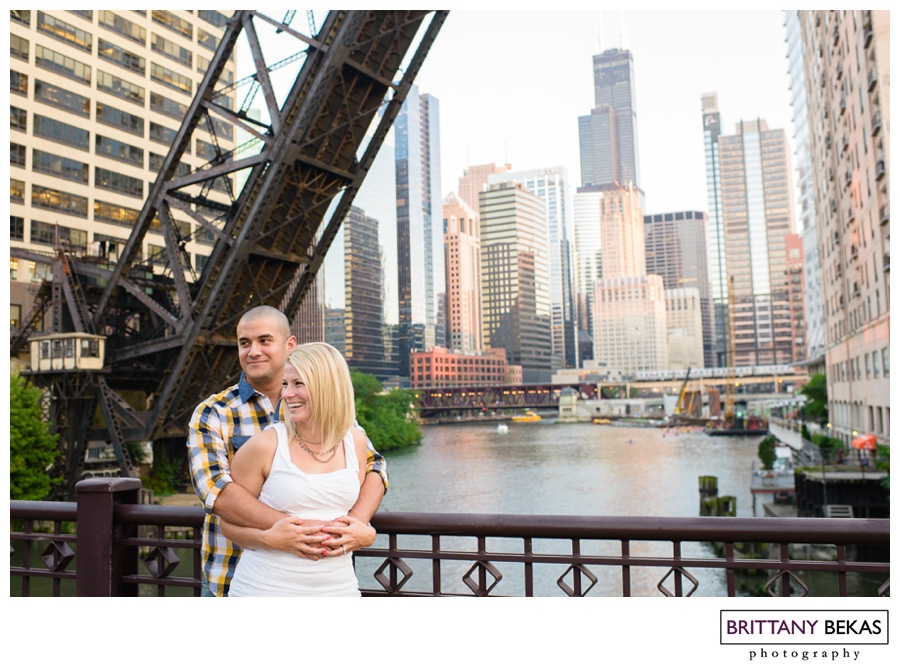 Chicago Kinzie Street Bridge Engagement // Brittany Bekas Photography // Chicago + Destination wedding + lifestyle photographer