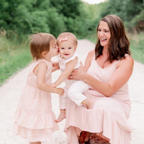 Light + Airy Family Photos at Waterfall Glen Forest Preserve