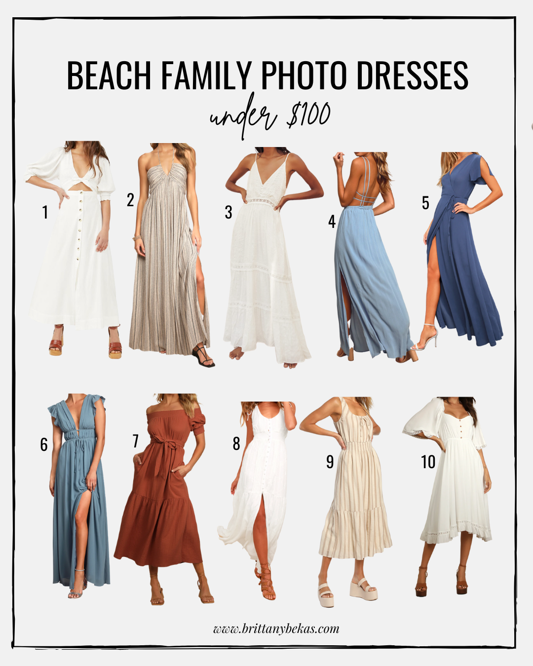 Beach Family Photo Dresses | Vacation Family Photo Style