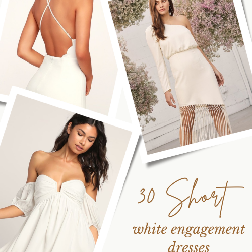 white engagement photo dresses