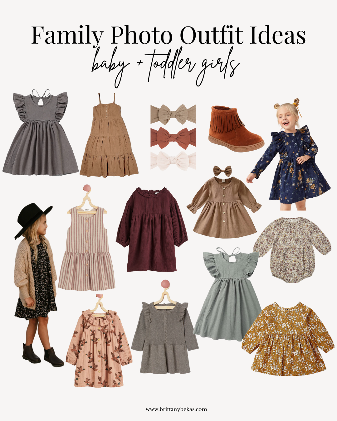 fall toddler baby girls family photo outfit ideas