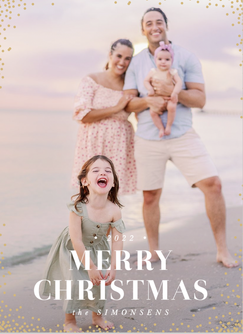 Modern Christmas Photo Card – Basic Invite Holiday Cards