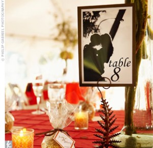 engagement table number photo