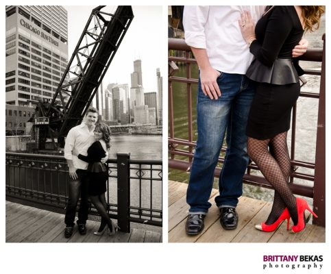 Kinzie Street Bridge Chicago Engagement _ Brittany Bekas Photography _ 2