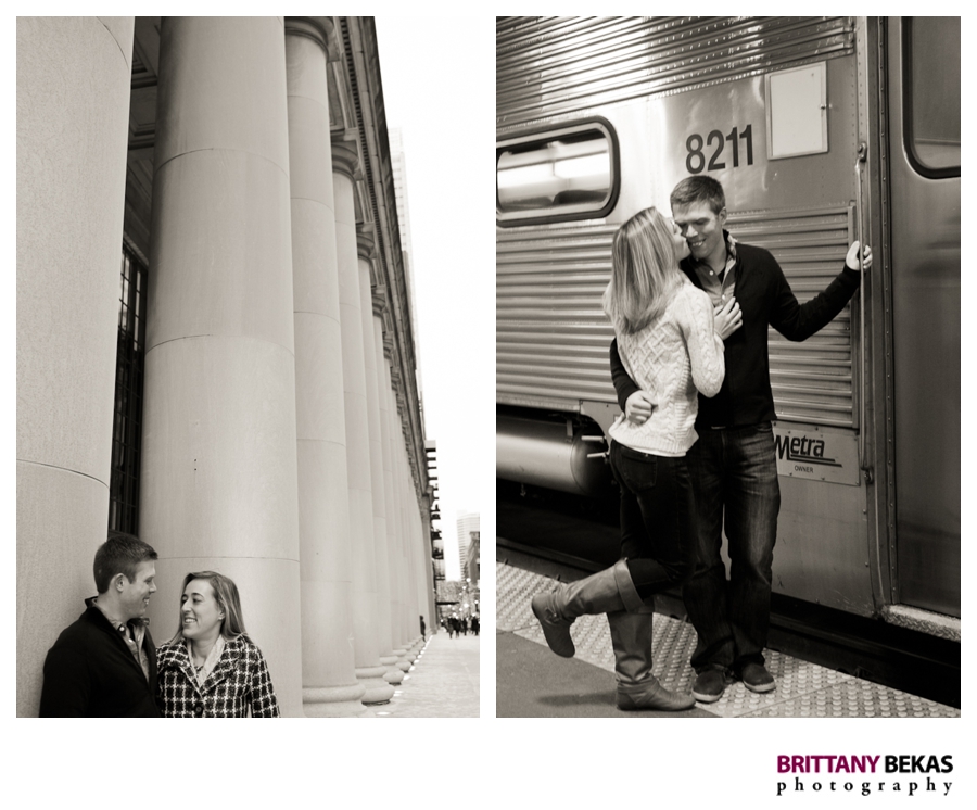 Union Station Chicago Engagement - Brittany Bekas Photography