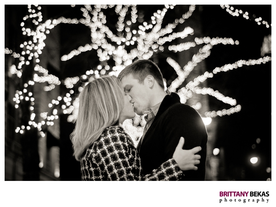 Christmas Holiday Chicago Engagement - Brittany Bekas Photography