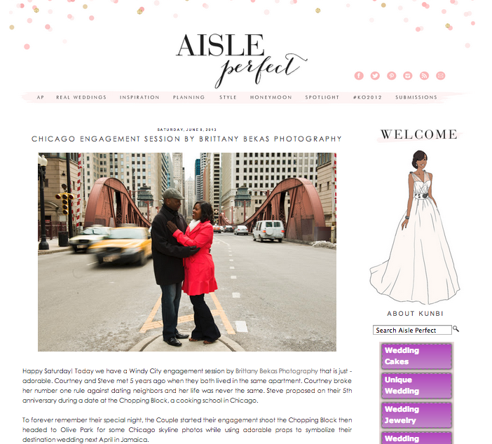 AISLE PERFECT + BRITTANY BEKAS PHOTOGRAPHY | CHICAGO ENGAGEMENT SESSION FEATURED