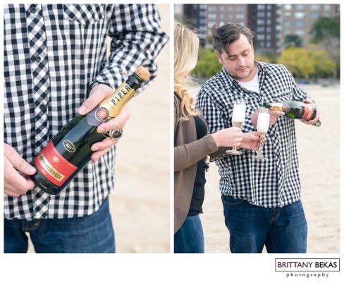 Oak Street Beach Chicago Engagement // Brittany Bekas Photography // Chicago + desintation wedding and lifestyle photographer