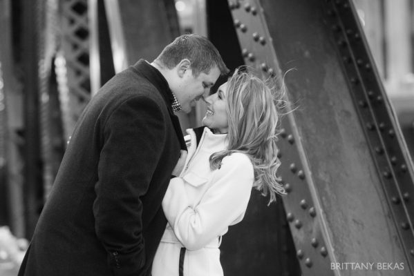 Chicago Board of Trade Lasalle Street Bridge Engagement Photos_0010