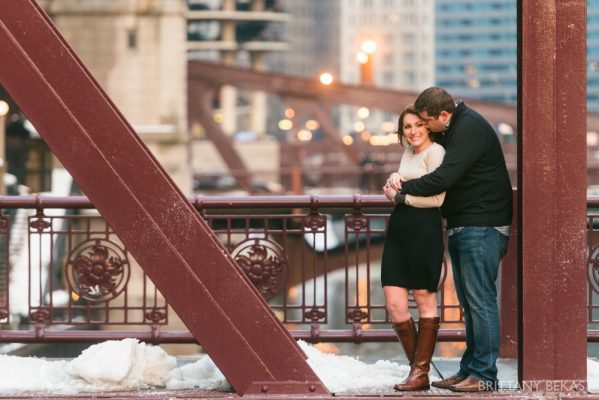 Chicago Board of Trade Lasalle Street Bridge Engagement Photos_0013