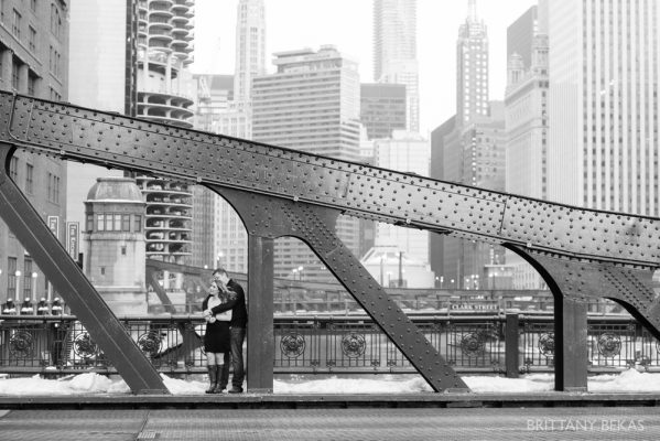 Chicago Board of Trade Lasalle Street Bridge Engagement Photos_0015