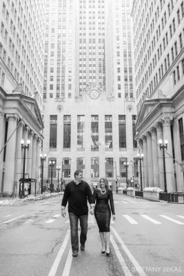 Chicago Board of Trade Lasalle Street Bridge Engagement Photos_0020