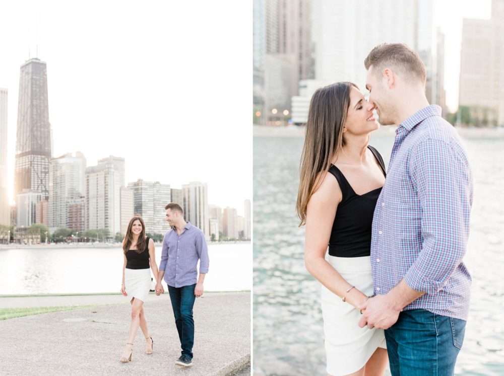chicago engagement photos at olive park
