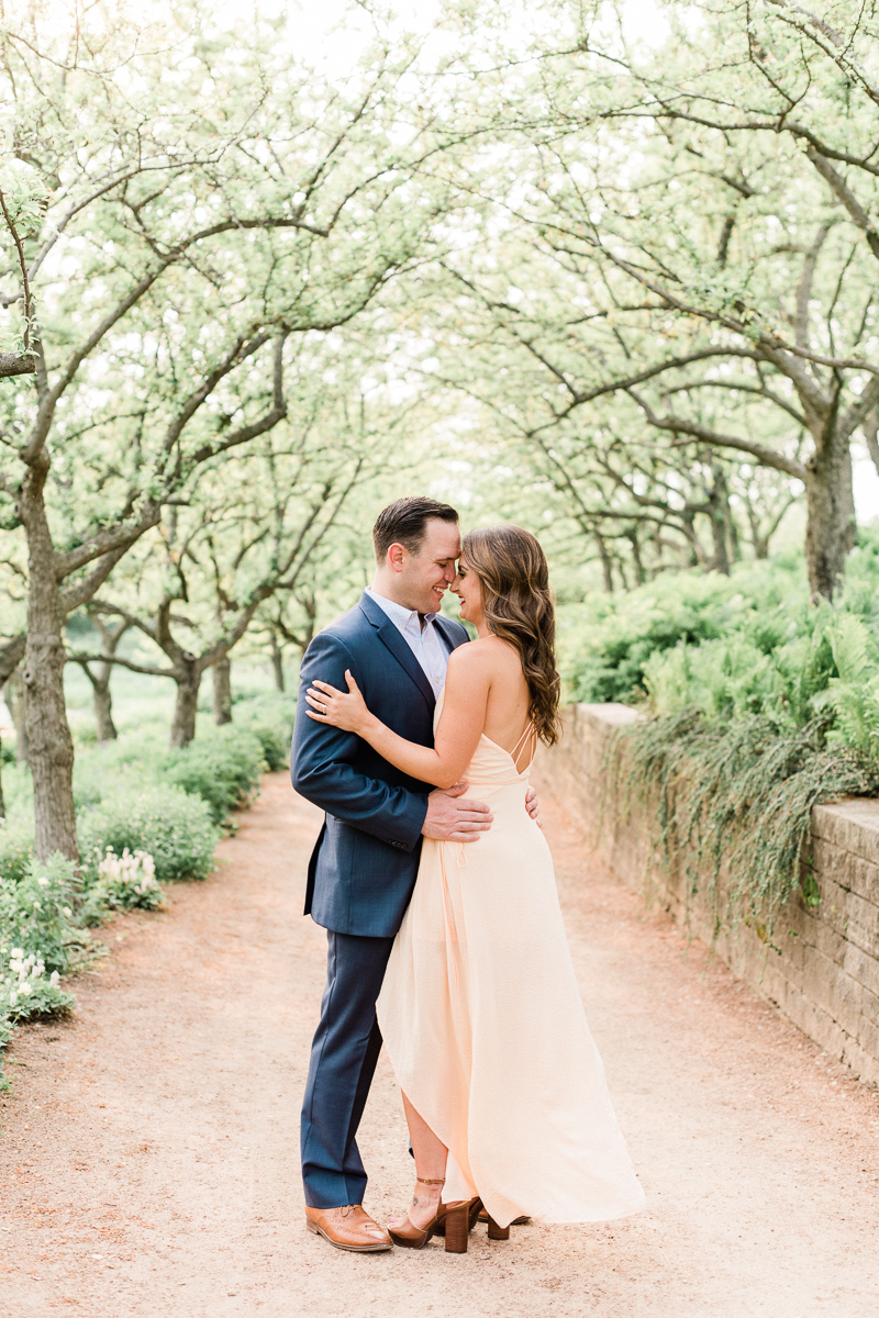 Light and Airy Chicago Engagement Photos at Chicago Botanic Garden