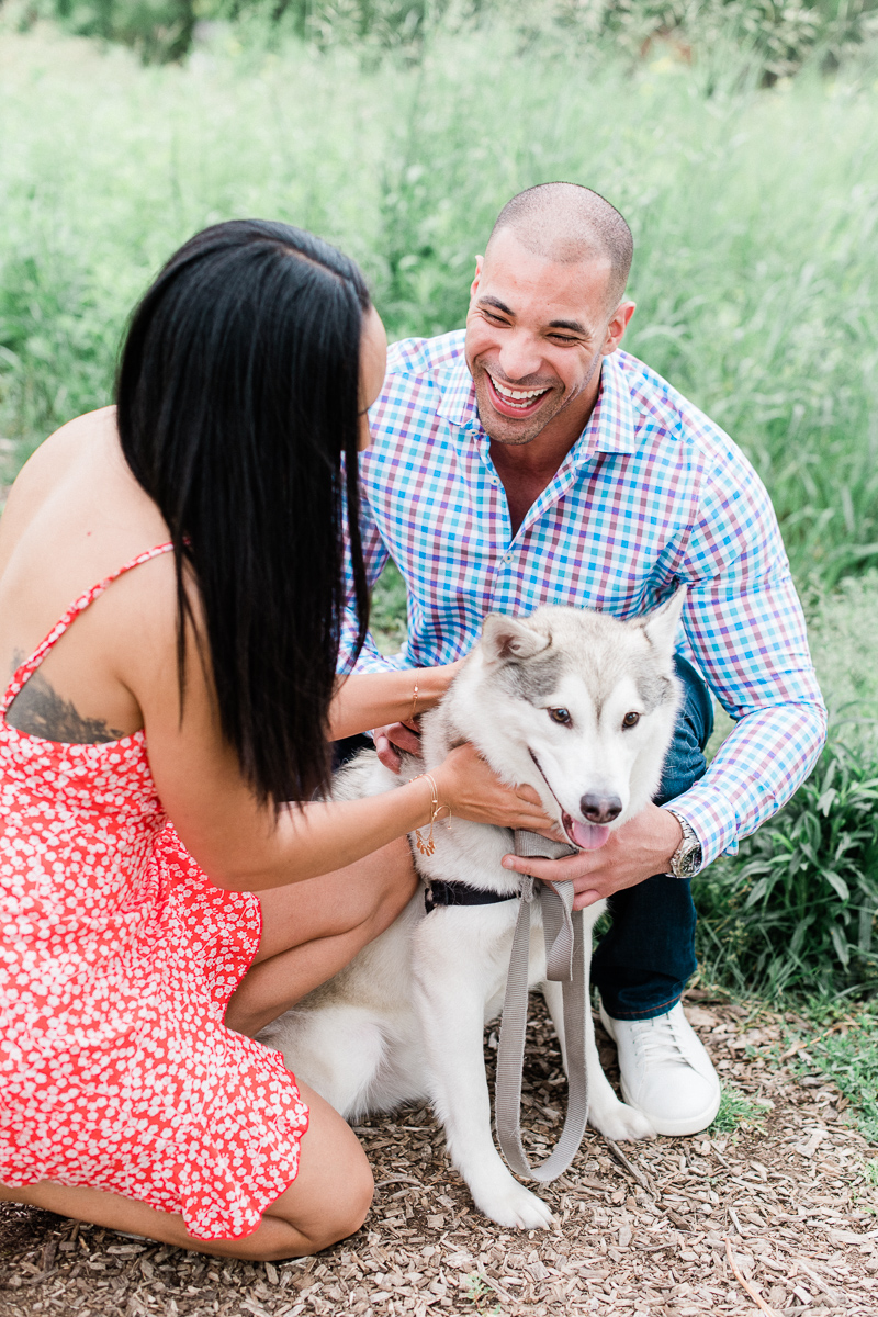 Chicago Engagement Photos with Dogs - Dog Friendly Engagement Photo locations