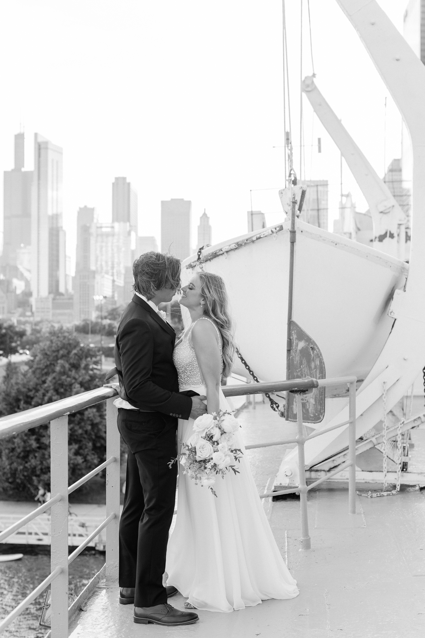 Intimate Chicago Wedding Elopement at Chicago Yacht Club-29