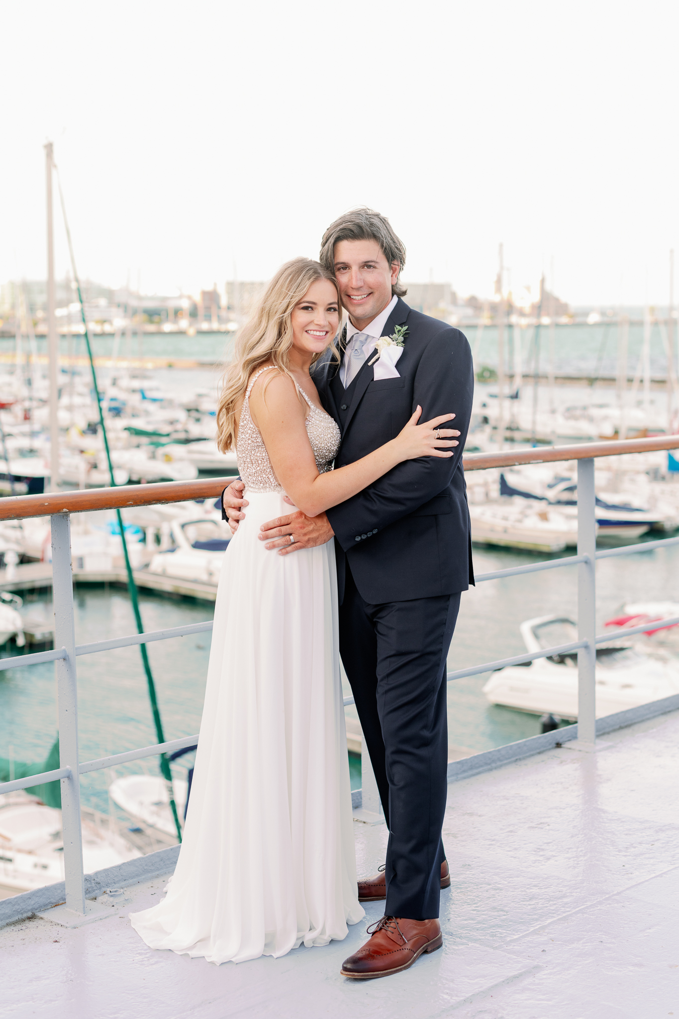 Intimate Chicago Wedding Elopement at Chicago Yacht Club-36