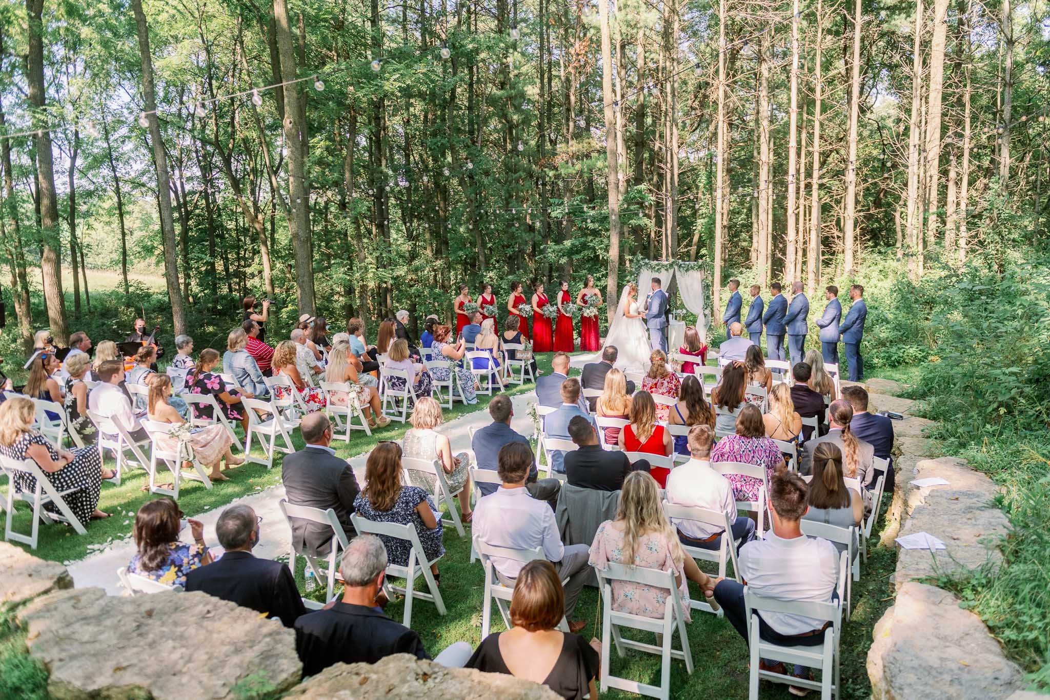 Oak Hill Galena Outdoor Forest Wedding-46
