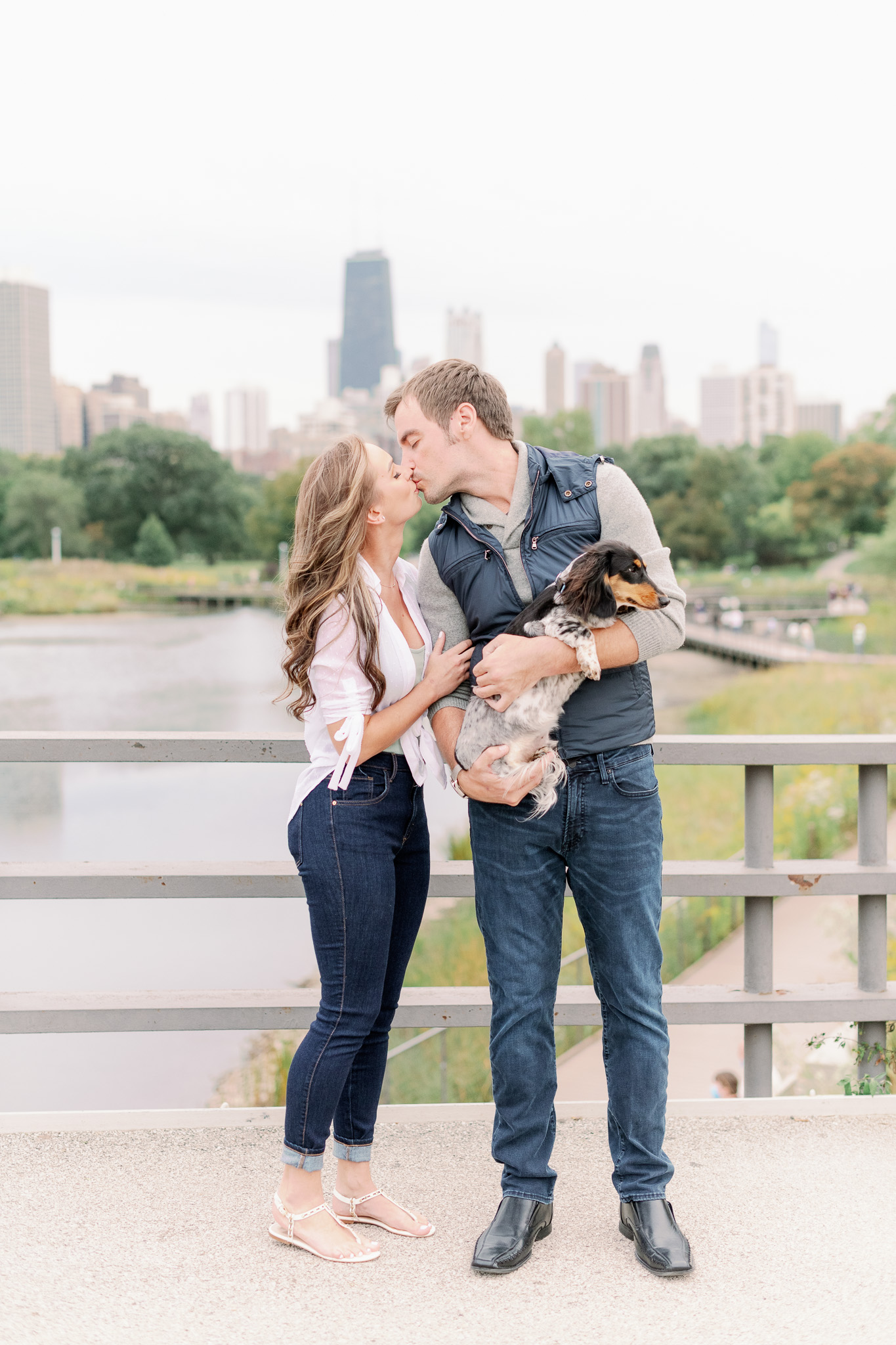 Chicago Engagement Photos with Dog - Where to take photos in Chicago with your dog