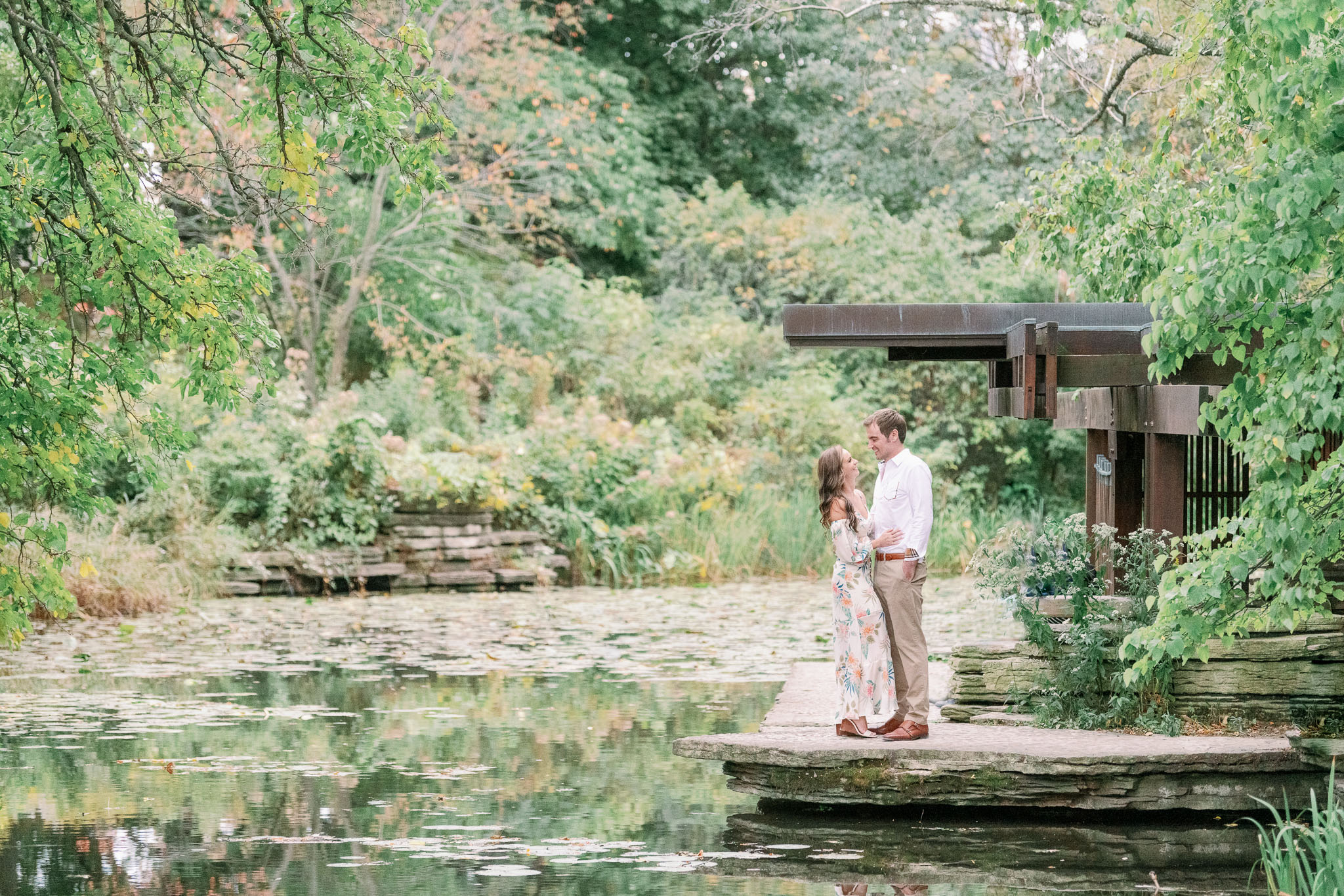 Chicago Engagement – Lincoln Park Alfred Caldwell Lily Pool Engagement Photos-45