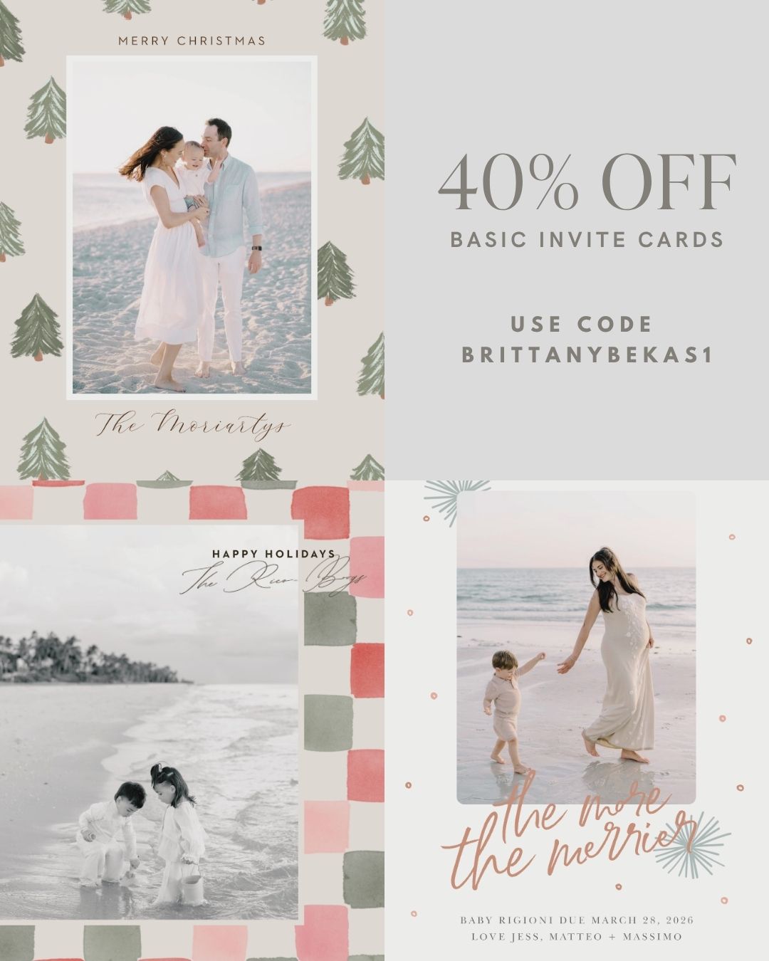 Basic Invite Holiday Cards 1