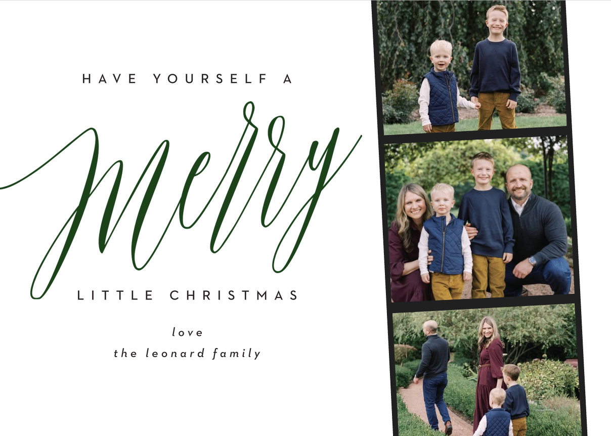 christmas photo card - basic invite