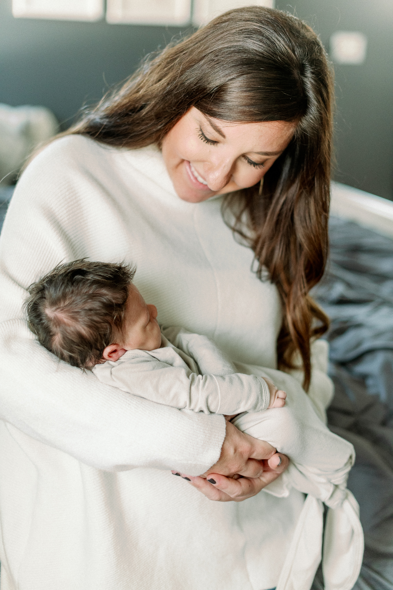 Chicago Suburb Light + Airy In-Home Newborn Photographer – Mason-25