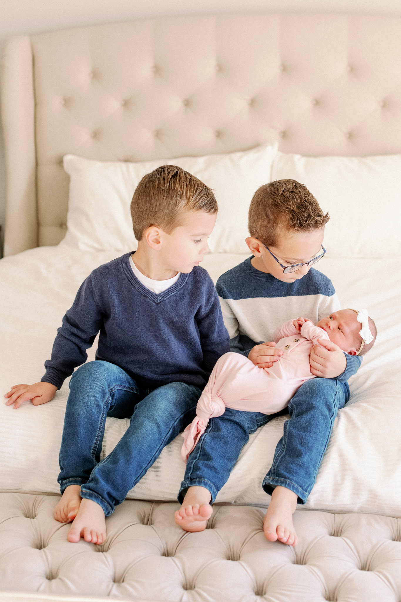Naperville In-Home Newborn Family Photos – Chicago + Naples Fine Art Newborn Family Photographer-19
