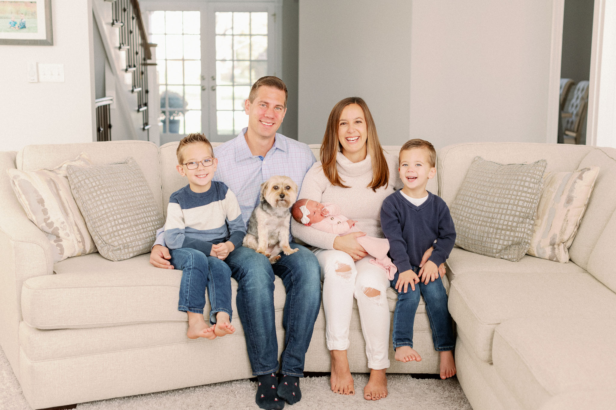 Naperville In-Home Newborn Family Photos – Chicago + Naples Fine Art Newborn Family Photographer-8