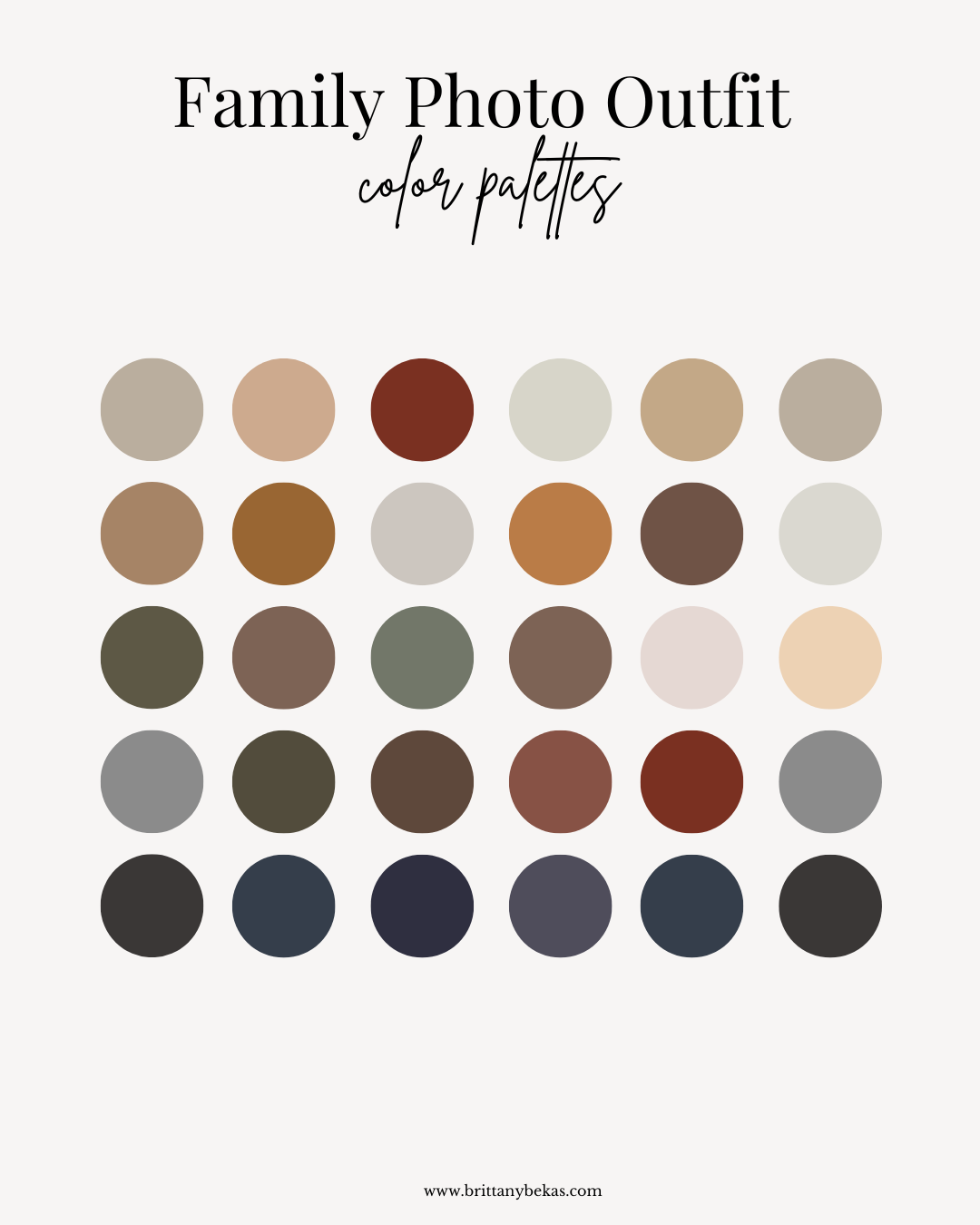 Family Photo Outfit Ideas - Fall Family Outfit Color Palette