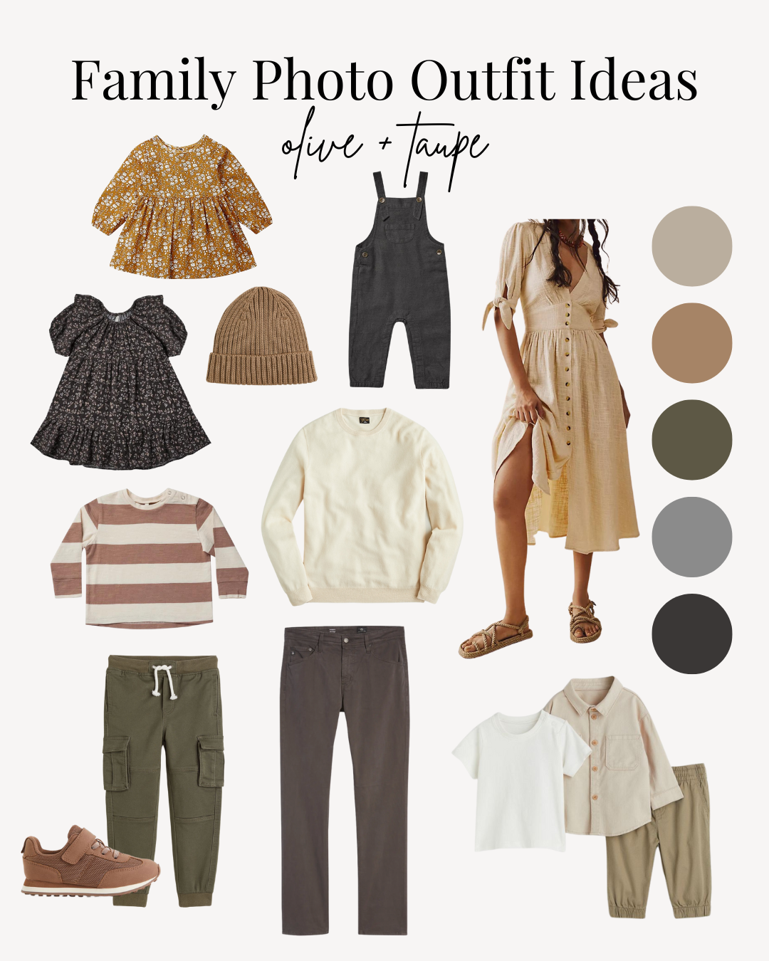 neutral fall family photo outfits