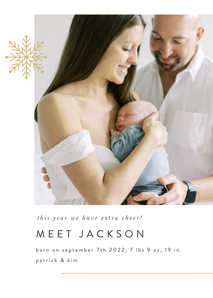 New Baby Holiday Photo Cards