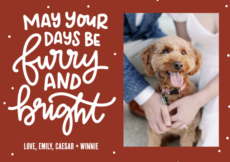 Dog Holiday Photo Card – Pet Holiday Card