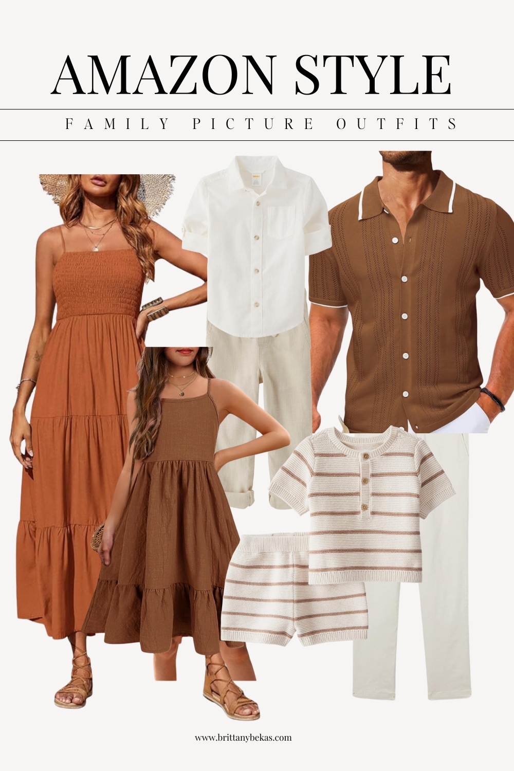 Neutral Beach Family Picture Outfits
