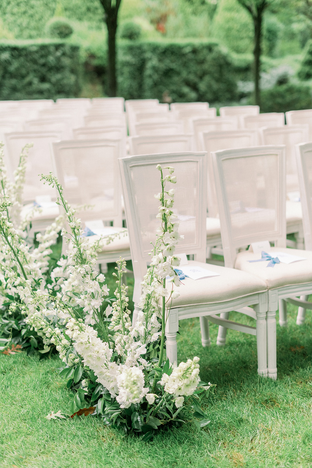 White Wedding Chairs Outdoor Wedding