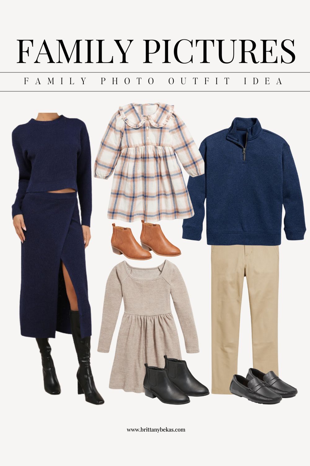 Fall Family Picture Outfit Ideas 2024 Navy Blue