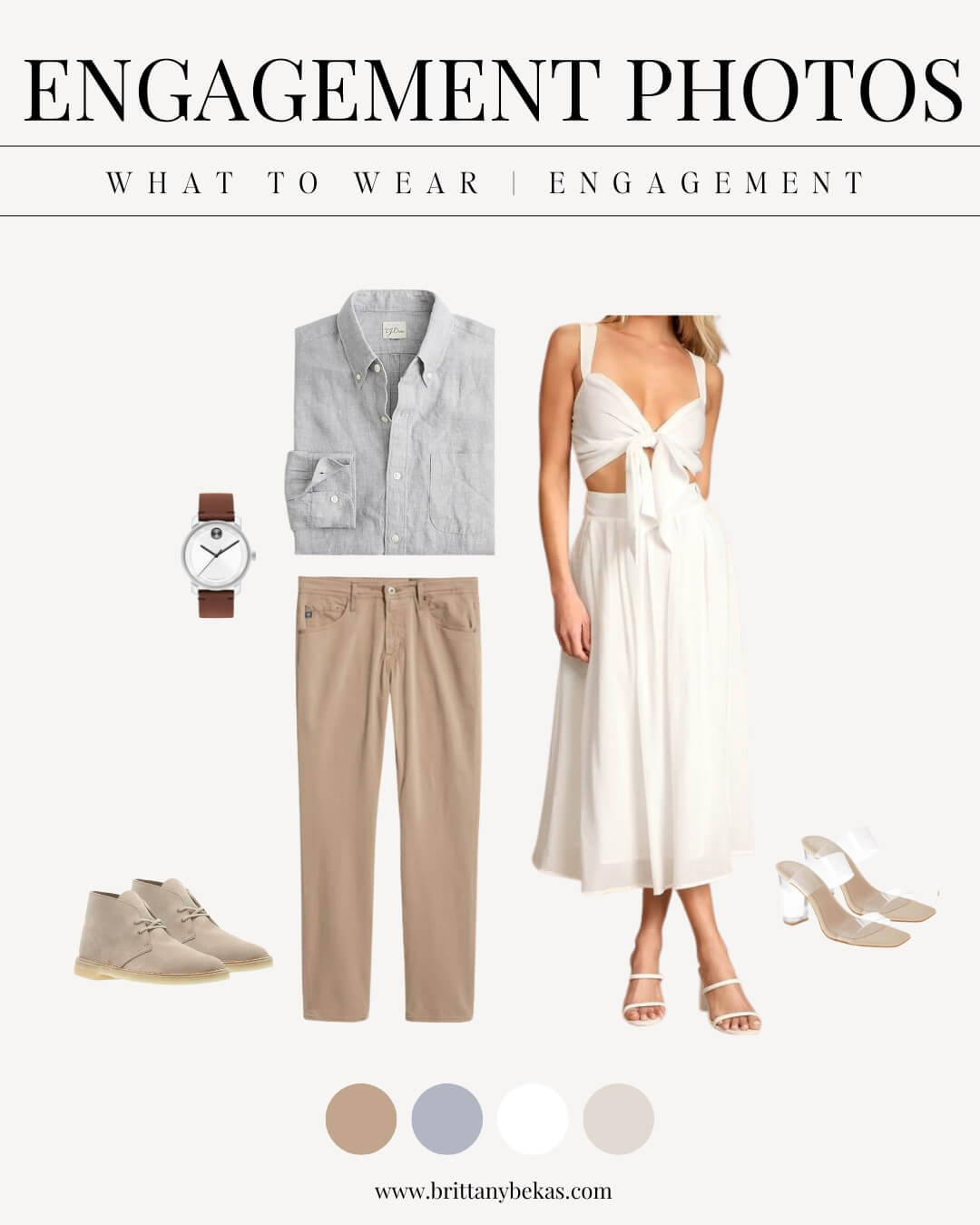 engagement dress white