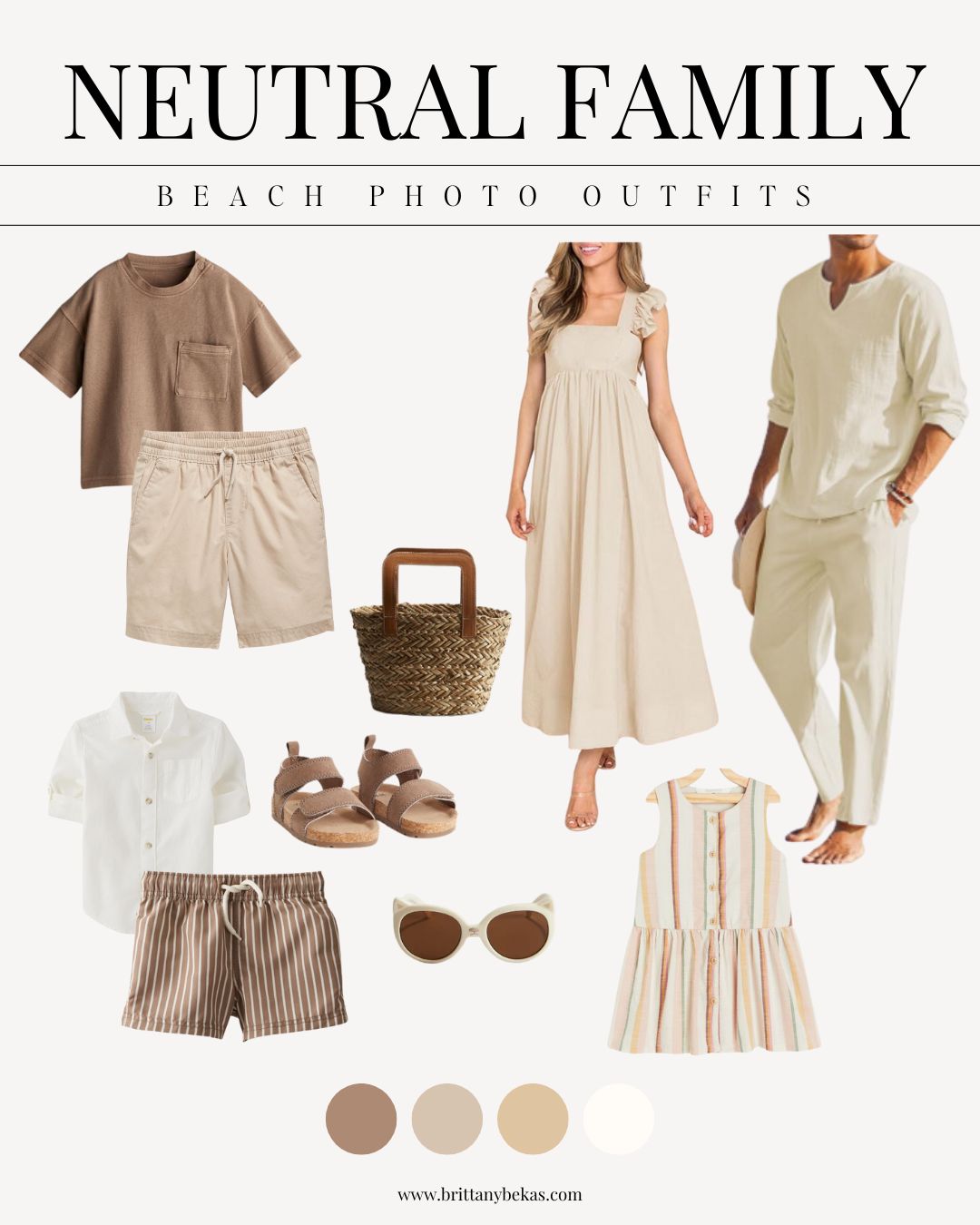 Neutral Beach Family Picture Outfits - Brittany Bekas39