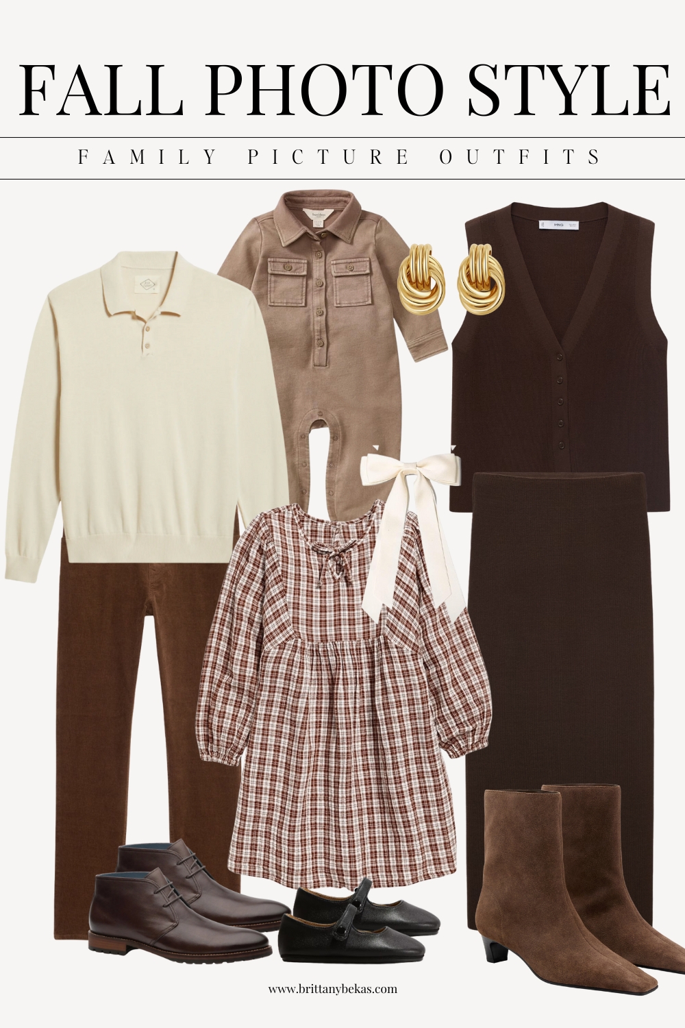 Fall Family Picture Outfits Brown Neutral