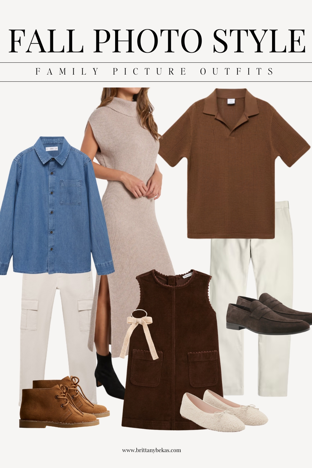 Neutral Fall Family Picture Outfits -6