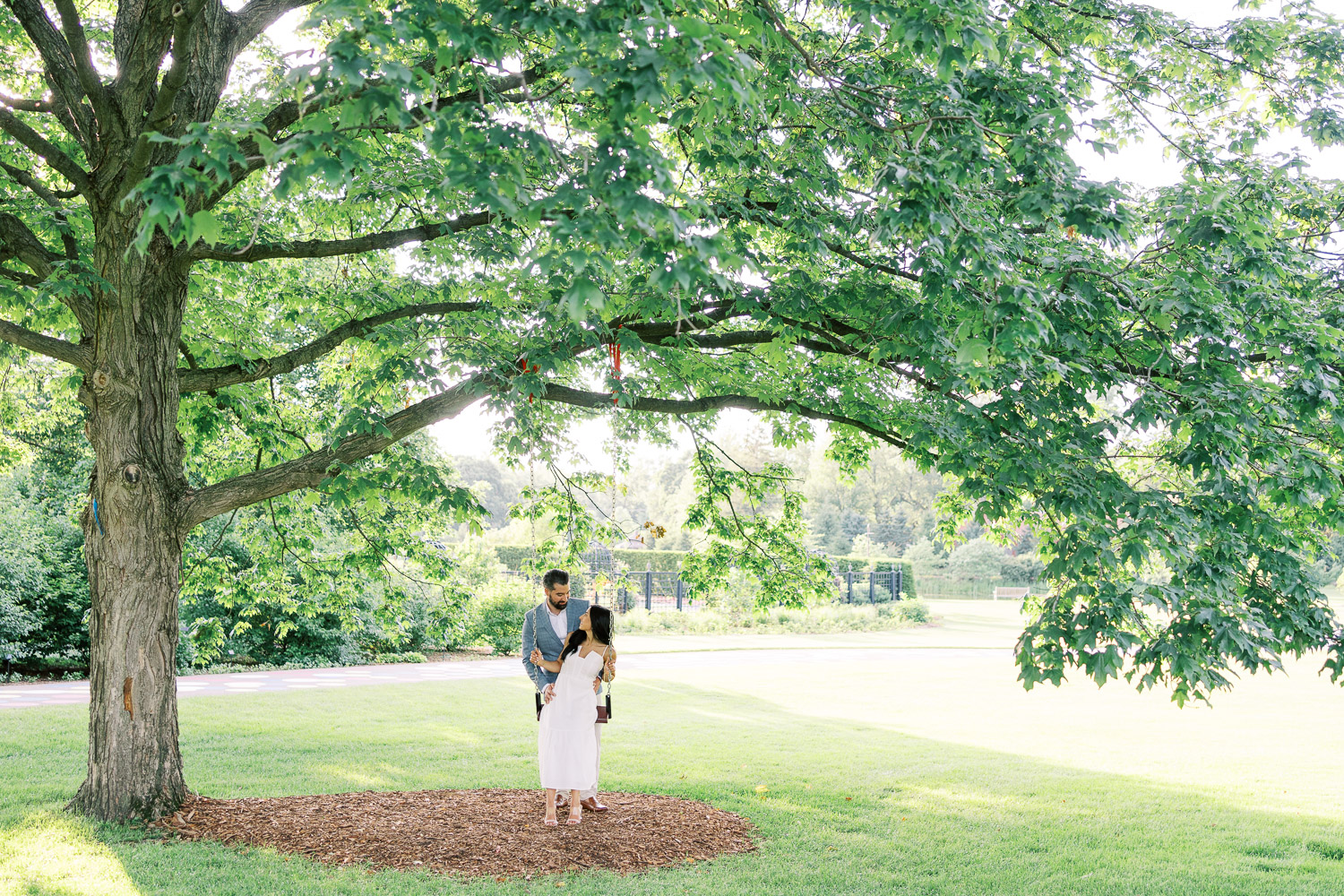 engagement photos at Cantigny Park in Wheaton IL
