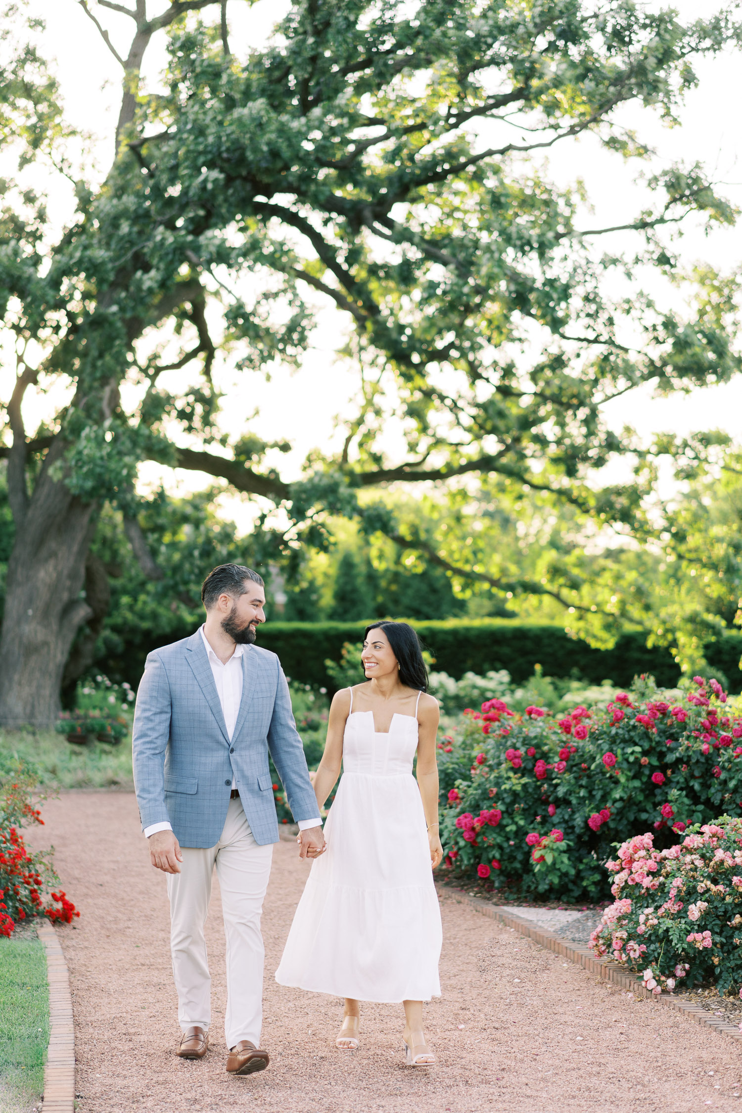 Rose Garden Engagement Session at Cantigny Park