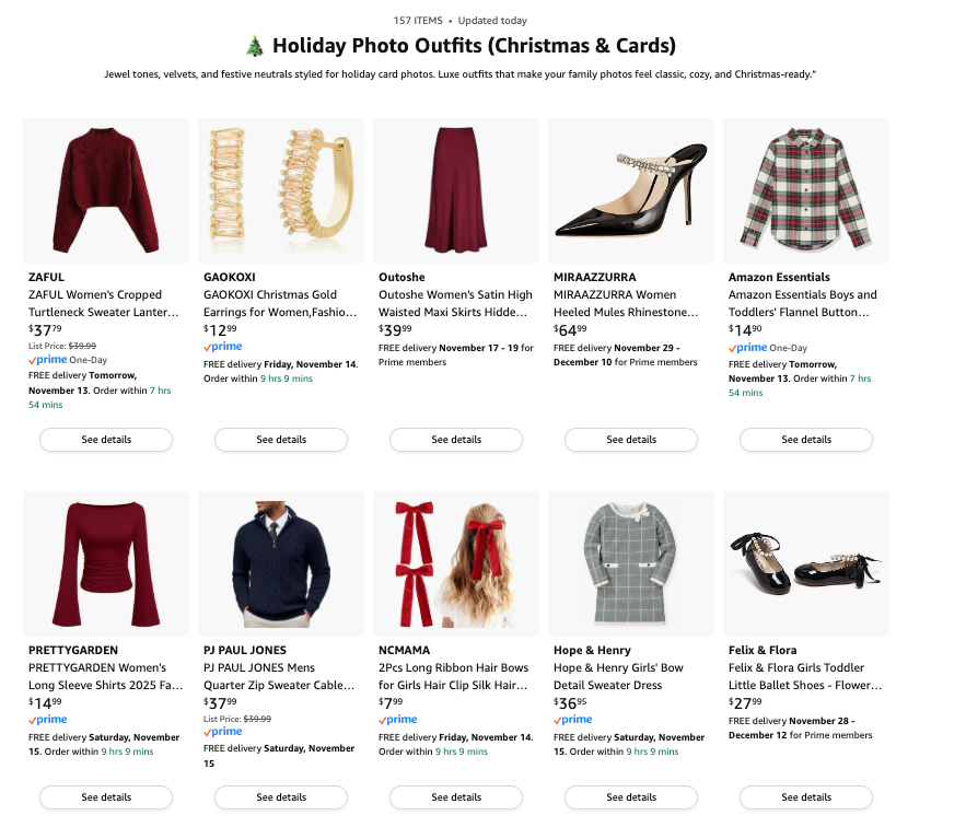 Amazon Family Picture Outfits for Winter and Holiday Card Photos 2025