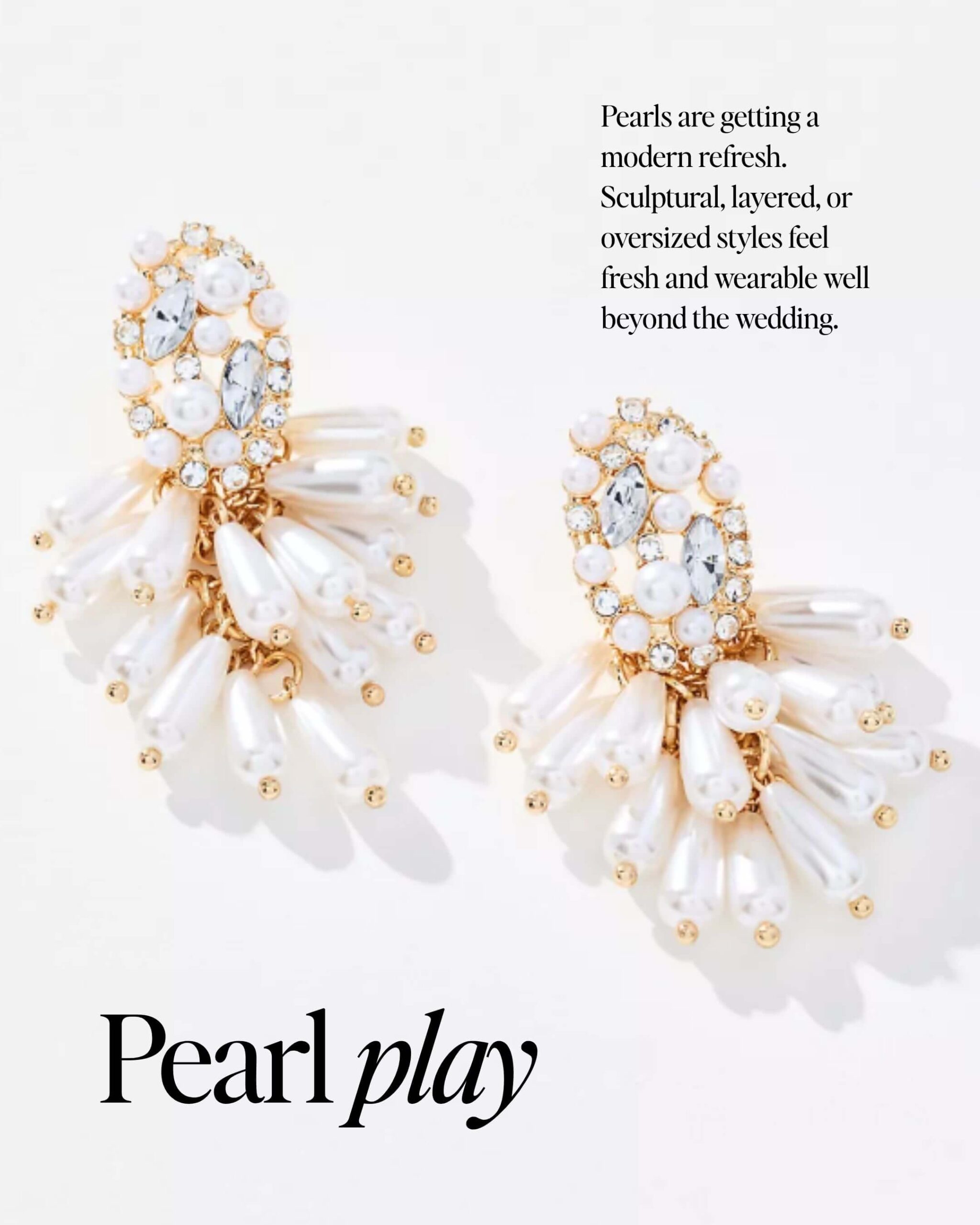 Bridal Trends 2026 - Modern Pearl Earrings