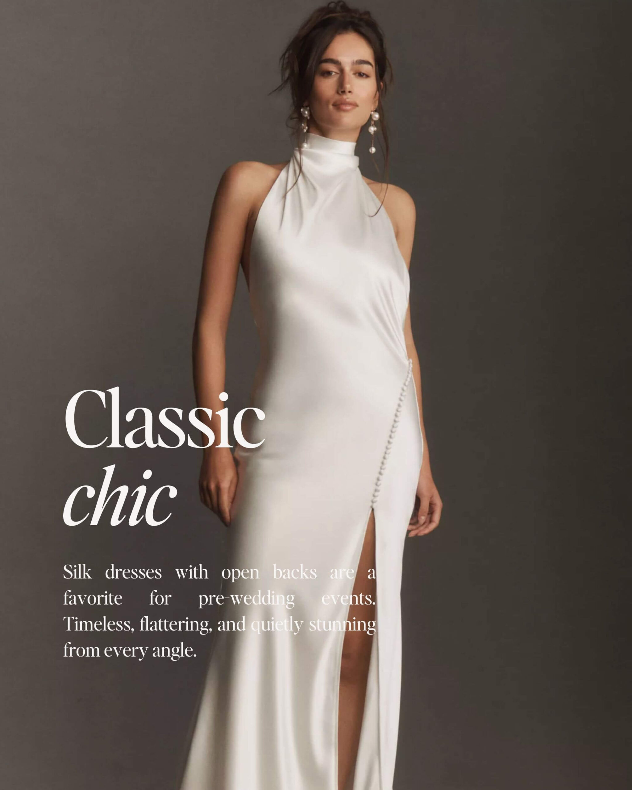 Bridal Trends 2026 -Open-Back Silk Dresses