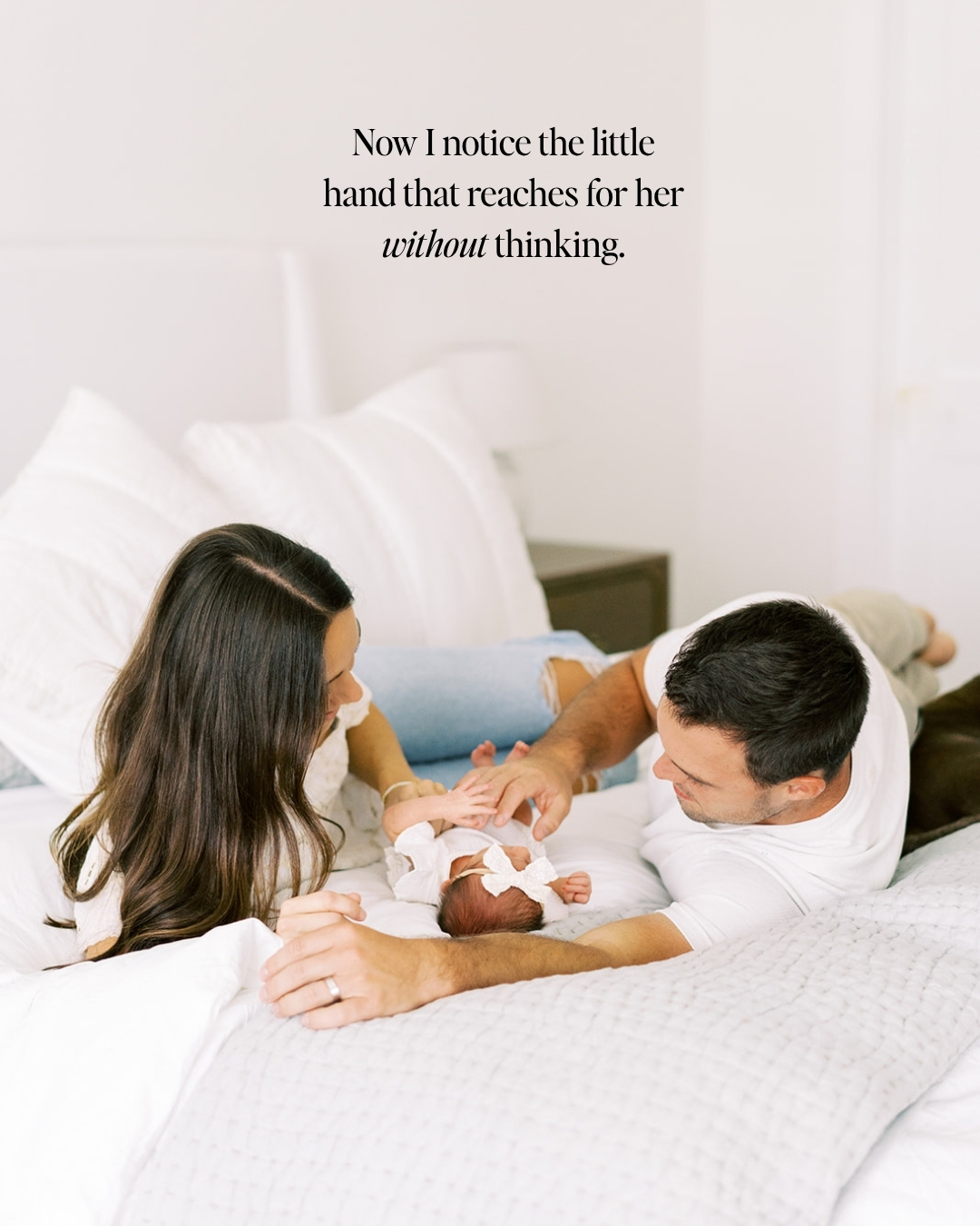newborn naples family cuddled on the bed