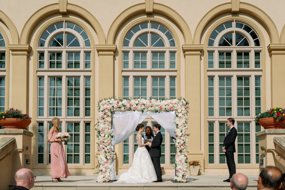 Ceremony officiant Mary Gehr at Ritz-Carlton Naples wedding